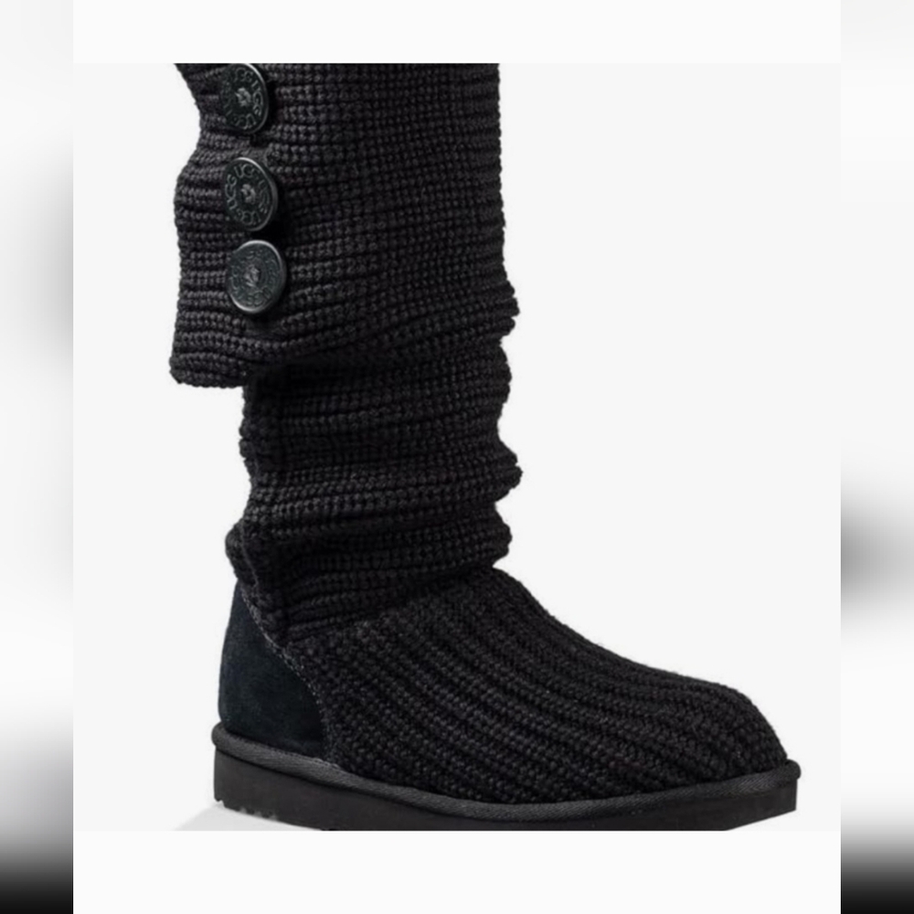 UGG Black Classic Cardy Boots